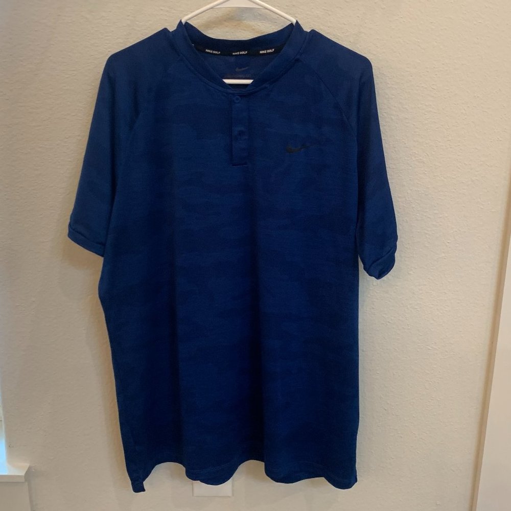 Nike Golf Zonal Cooling Navy Camo Golf Shirt